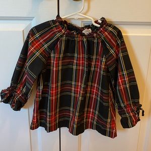 Crewcuts Tartan Plaid shirt with ruffles